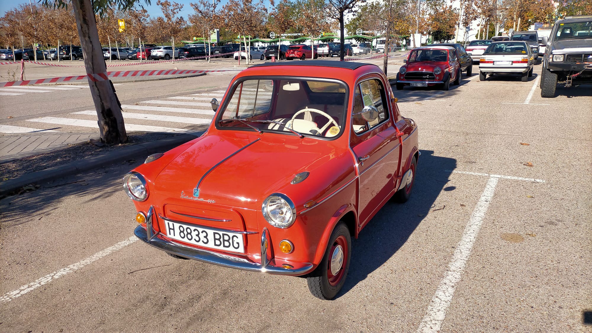 Rare rétroviseur intérieur de voiture horodateur ancien avec